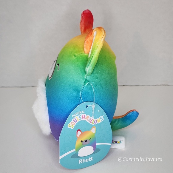 RHETT 🌈🐶 Retail Excluusive Rainbow Pride French Bulldog 2025 Squishmallow NWT - Picture 5 of 8
